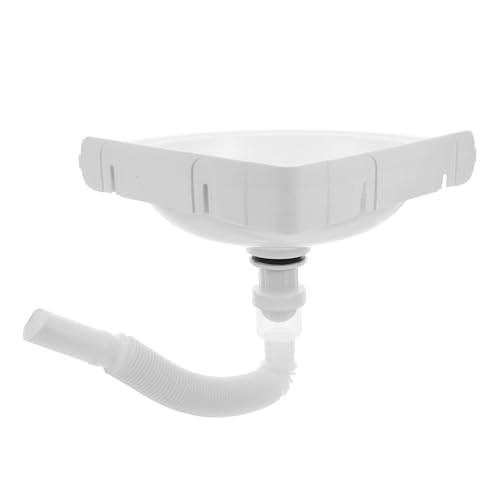 GALPADA Lavabo De Esquina Triangular Pequeño Para Baño Montaje Pared Ahorra Espacio Acero Inoxidable Incluido Adecuado Para Baños Pequeños y Balcones 1 Unidad