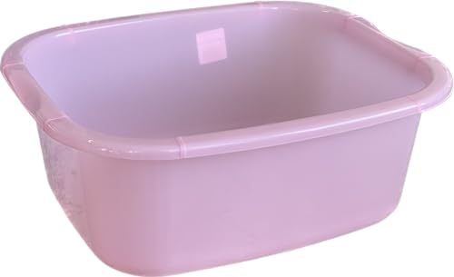 oceanevo® 11 Litres Rectangular Washing Up Bowl Pink Basin Mixing Sink Tidy Organizer Large Plastic Kitchen Portable Dish Washtub (Pink)