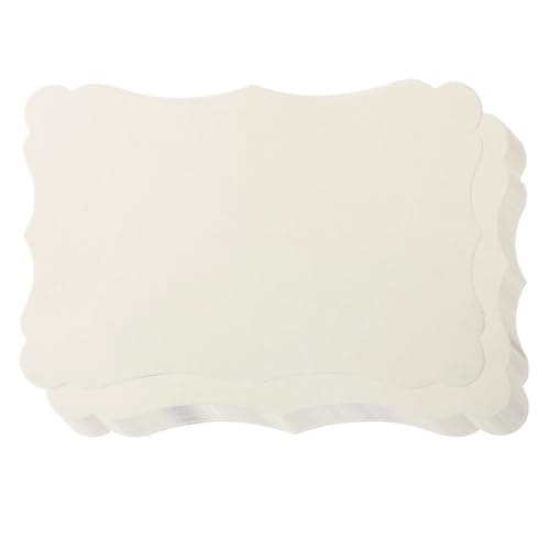 50 Pack Blank Kraft Greeting Cards, Cream, 5x7IN