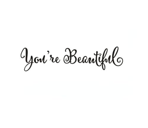 Sticker de Pared Bathroom Art You're Beautiful Negro