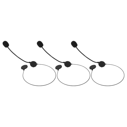 Hohopeti Auriculares Micrófono de Juguete para Cosplay 3 Unidades Accesorio de Utilería para Halloween y Fiesta Micrófono de Diadema Imitación para Disfraz y Carnaval