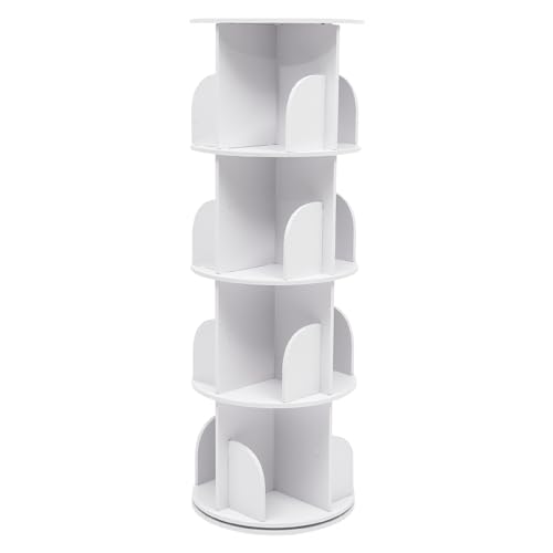 Estantería giratoria para libros con pared protectora curvada anti-caídas 7