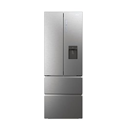 Haier FD 70 Series 7 HFW7720EWMP - Frigorífico con Dispensador de Agua, Conectividad WIFI, Puerta Francesa, Cajones Direct Access, Motor Inverter, Total No Frost, 477L, Ancho 70 cm, Alto 2 m, Inox