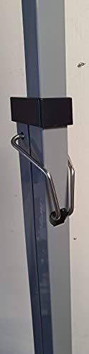 2 pk Pair Addiz Prop Square Metal Galvanised Garden Washing Line Outdoor Extendable Pole Cloths prop Laundry Support pole Extending Airer
