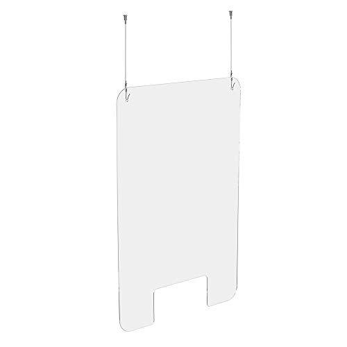 Exacompta Exascreen 80158D Spit Protection/Partition for Hanging with Window 100 x 66 cm Transparent 1 Item