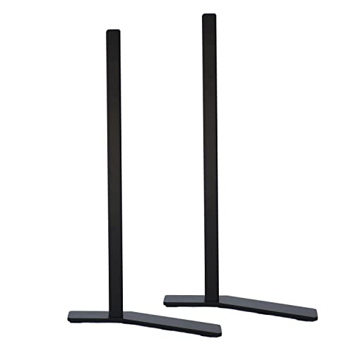 Image of SAFWE TVBS 4055 Universal Metal Tabletop TV Stand Base | Compatible with Most 32 to 55 Inch LCD LED Televisions | Unique Feet Design | 200 to 400 mm VESA Support | Holds up to 50 Kg (Black)