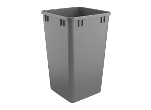 Contenedor de basura reemplazo de polímero 27 qt plateado
