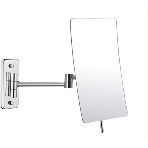 Miroir de maquillage mural avec grossissement 3X et bras extensible en laiton pour salle de bain - 2