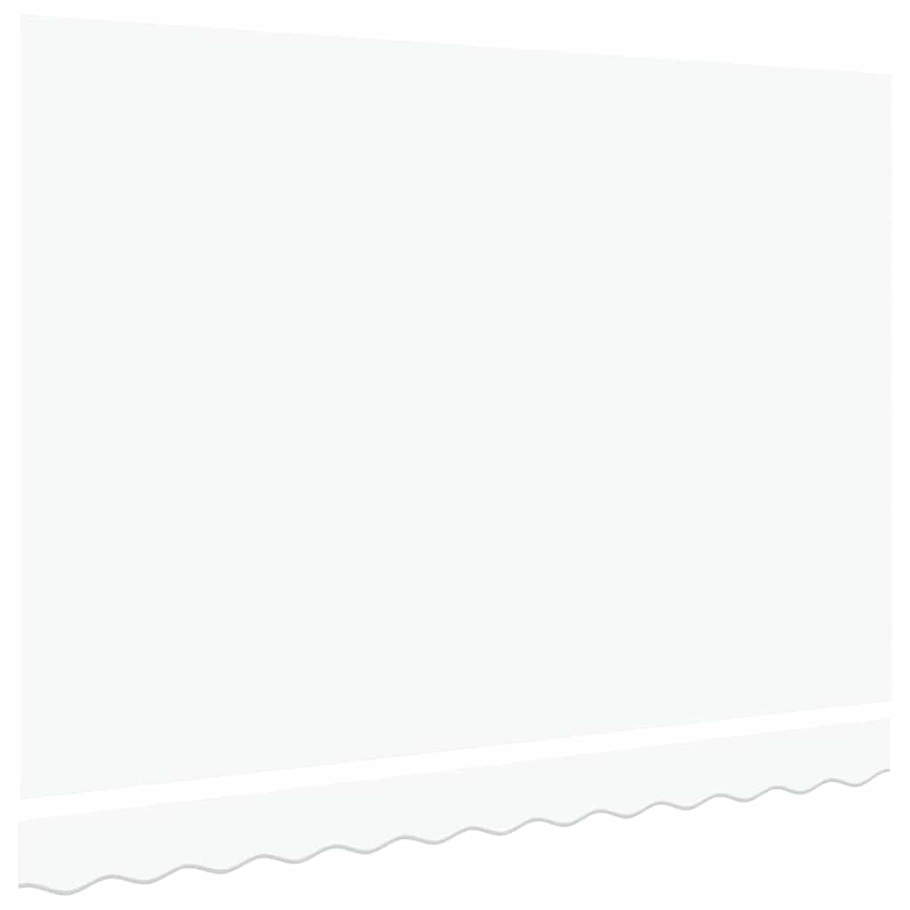 Leasha Toile de Rechange Store Banne avec Lambrequin, Toile Tissu de Remplacement pour Auvent 330x245 cmm Blanc Polyester