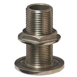 2 in. NPS NPT Combo Stainless Steel Thru-Hull Fitting with Nut