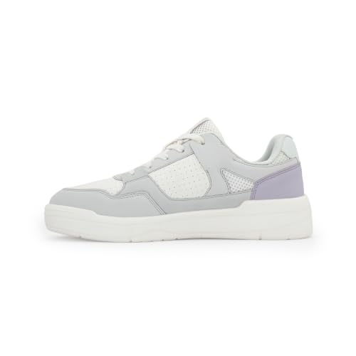 Image of Red Tape Women's Sneakers White Lilac Pu TPU Round Toe Lace-Up