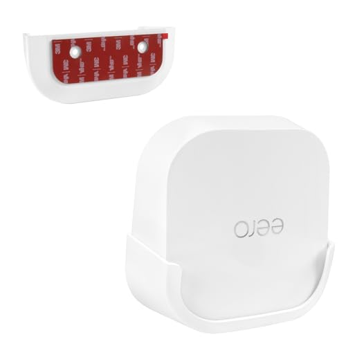 Holaca Screwless Wall Mount for eero 7 Mesh Wi-Fi 7 Router, No Tools, No Drilling, Strong HVB Adhesive Mount-White (1)