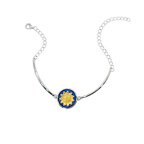 Bracelet en argent tournesol femme à porter au quotidien ou en soirée