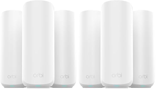 Image of NETGEAR Orbi 360 Series Dual-Band WiFi 7 Mesh Network System for Home (RBE363) - Wireless Router (no Modem) + 2 Extenders, 5 Gbps, Covers 6,000 sq.ft., 70 Devices, 2.5GB Internet Port, BE5000