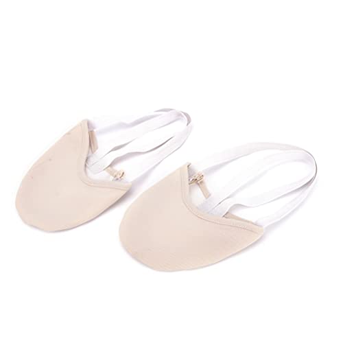 XHBL Zapatillas de gimnasia rítmicas de media longitud Roupa Ginastica ​para niños, adultos, gimnasia, suela de piel, suela de zapatos de baile (color: color de piel, tamaño: L)