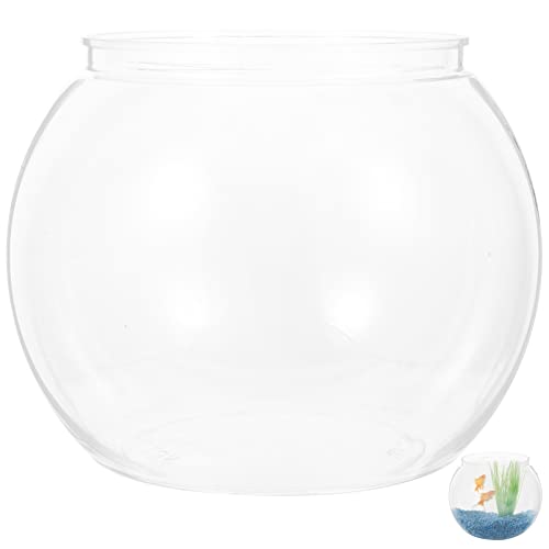 POPETPOP Glass Vases Glass Vase Hydroponic Containers Fish Bowl Small Fish Tank Desktop Fish Tank Clear Round Fish Bowl Hydro Planter Hydroponic
