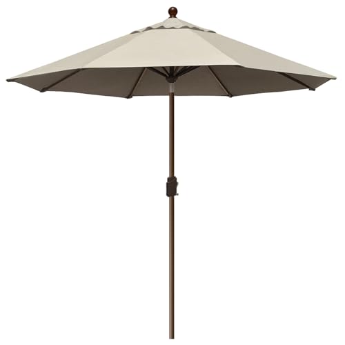 EliteShade USA 10-Year-Non-Fading 9Ft Market Umbrella Patio Umbrella Outdoor Table Umbrella with Ventilation, Antique Beige