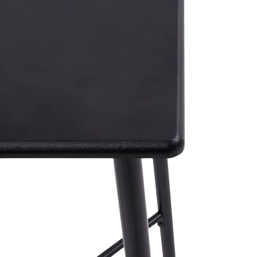 Mesa de bar con 2 taburetes negros de MDF y acero para comedor 3