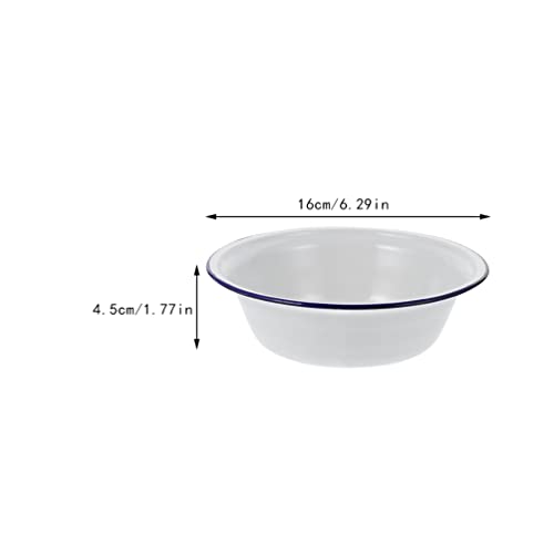 Tazón esmaltado blanco 14 cm Housoutil para cocina miniatura 7