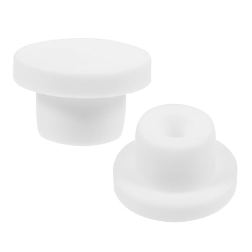 Operitacx 10 Tapones de Silicona para Bañera de Ñiño, Fácil Instalación y Evita Fugas, Color Blanco, Ideales para Uso en Baño y Hogar