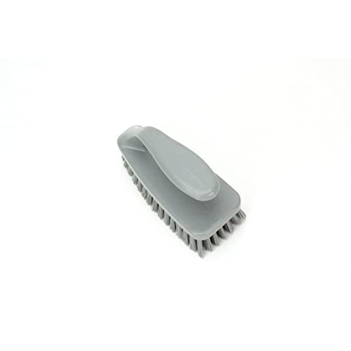 Image of SPARTA Scrub Brush with Iron Shaped Handle and Stiff Bristles, Heavy Duty Scrubber Brush for Kitchen, Bathroom, Shower, Tile, Sink, Carpet and Bakepans, Polypropylene, 6 Inches, Gray, (Pack of 6)