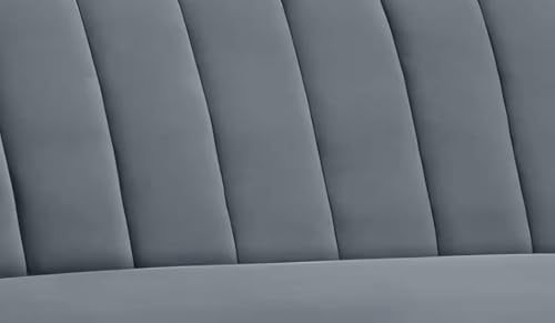 Image of AMATA Marino 3+2 Sofa Set kight Grey Suede Velvet with Two Cushions Perfect for Home Office Guests Living Room (Marino Light Grey, 3+2 Seater)(3 Year Warranty)