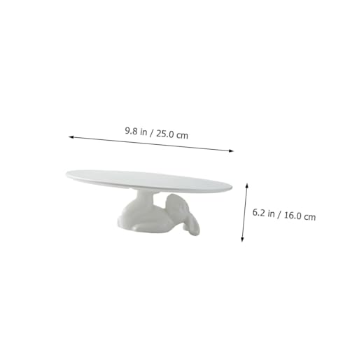 Plateau de présentation rustique céramique anti-basculement pour gâteau - 3