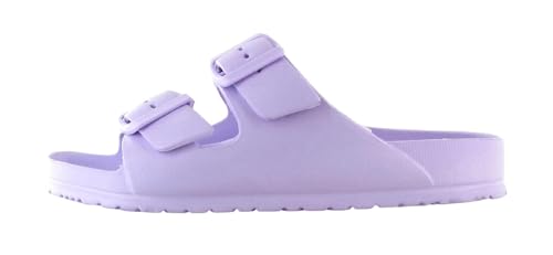 ella Ladies Double Buckle Slides (Lilac, uk_footwear_size_system, adult, women, numeric, medium, numeric_5)