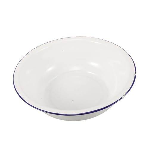 Bassine en émail blanc 34 cm SEWACC pour remplacer le plastique usé de vos lavages