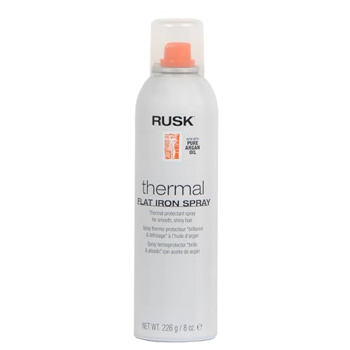 Rusk Designer Collection Thermal Flat Iron Spray with Argan Oil, 8 Fl Oz