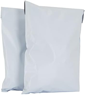 AKAR 12 x 16 Inch Grey Mailing Bags 10 Pack of Strong Polythene Posting Mail Bags with Aluminium Adhesive Strip  55 Microns  Easy Seal, Large 30 x 40cm  For Non-Fragile Items