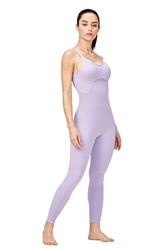 Image of LOVESOFT Workout Jumpsuits for Women Sleevesless Bodycon Backless Unitard