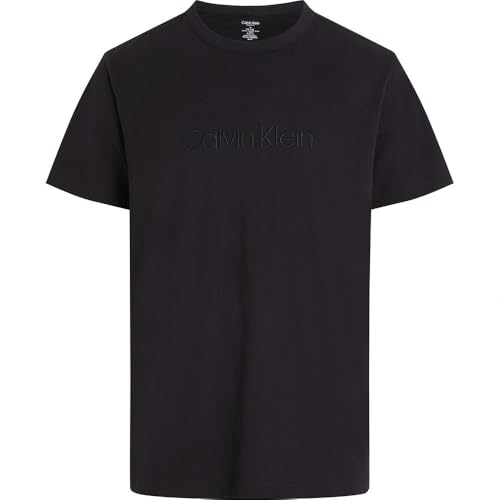 Calvin Klein Herren T-Shirt Kurzarm Crew Neck Rundhalsausschnitt, Grau (Dark Grey Heather), S – Ansicht 1