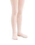 [Daydance] 女の子用バレエタイツ、 大きい子供用バレエピンク足付きダンスタイツ 8-10歳