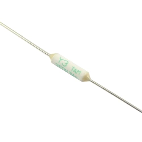 Fusible thermique coupure TF 117 degrés Y3 avec liaison plomb axial AC 250V 3A