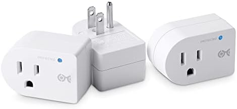 [ETL Listed] Cable Matters 3-Pack Non-Blocking 490 Joules Single Outlet Surge Protector Outlet, 1875W (Wall Surge Protector/Mini Surge Protector) in White