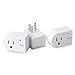 [ETL Listed] Cable Matters 3-Pack Non-Blocking 490 Joules Single Outlet Surge Protector, 15A / 1875W, Wall Surge Protector Outlet, White