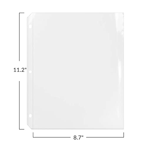 Lubudingjoy Plastic Sleeves For Recipe Binders 8.5 X 11, Recipe Card Page Protectors, 50 Count, Sheet Protectors For Letter Size Paper, Top Loading Clear Page Protectors For 3 Ring Binders #TOP3