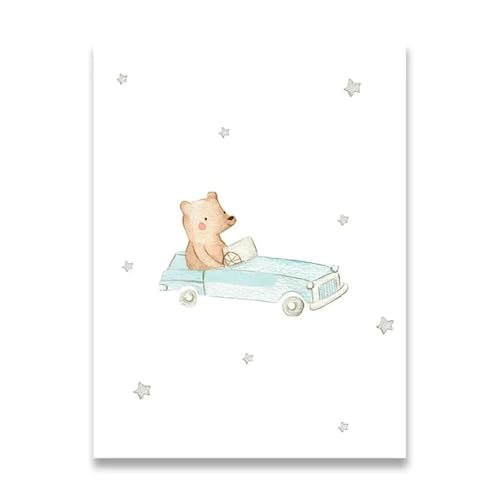 Peinture sur toile animal nordique pour décorer la chambre de bébé