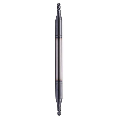 Image of BestParts 5Pcs 1 /16 inch Solid Carbide Ball Nose End Mills - Double End - AlTiN Coated, 4 Flute, 30 Degree Helix, 1 /16 inch Cutting Diameter, 1 /8 inch Shank Diameter, 1 /8 inch Length of Cut, 2 inch Overall Length