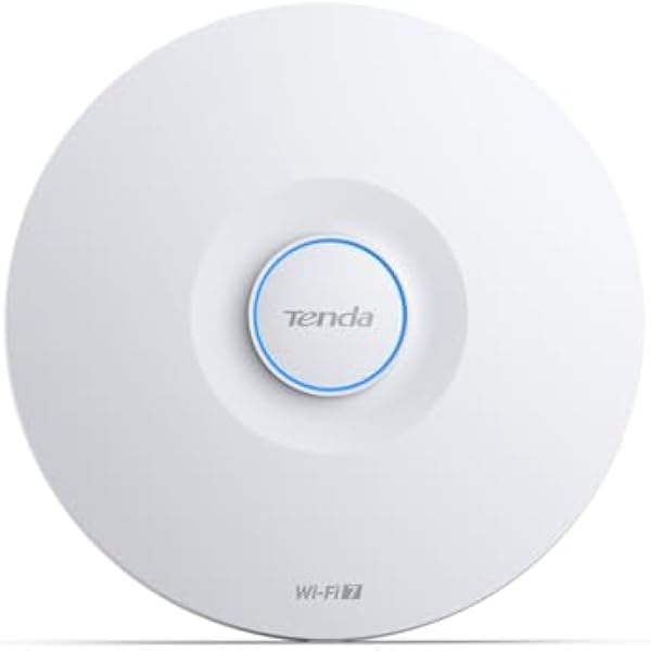 Tenda BE5010 Punkt dostępowy WiFi 7 (1 port 2,5G PoE i 1 port gigabitowy, zabezpieczenia WPA3, wiele identyfikatorów SSID, zarządzanie lokalne/w chmurze, w zestawie zasilacz) (i36)