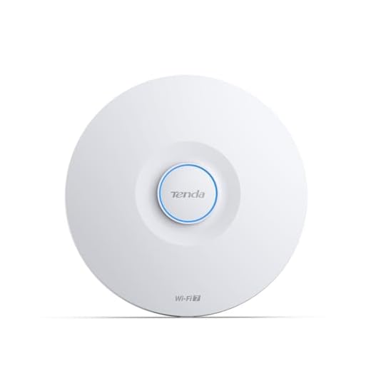 Tenda i36 BE5010 WiFi 7 Access Point mit 2 Ports (1x 2.5G PoE+ Port & 1x Gigabit-Port, 802.11be Dualband, WPA3 Sicherheit, Mehrere SSIDs, App-/Cloud- oder Lokale Verwaltung, inkl. Netzteil)