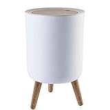 IzzDynno Abfallkorb zu Hause kreativ mit Deckel Presse Wohnzimmer Badezimmer Küche Ins Hochzeiten Nachahmungsholz Mülleimer Dose Müll dose
