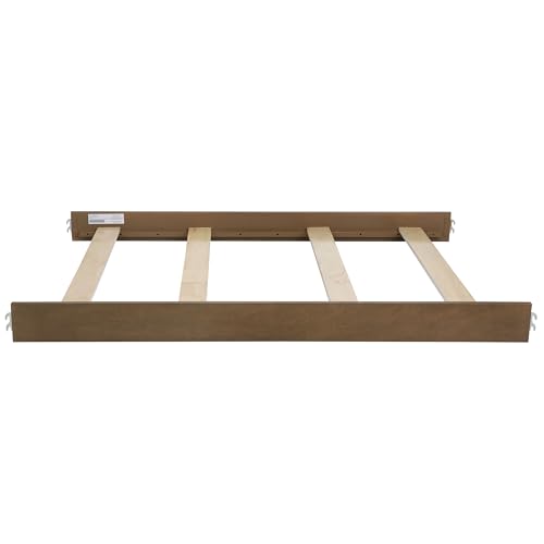 Image of Evolur Full-Size Bed Conversion Rails, Designed & Tested Cribs, Durable Hardwood Build with Secure Mattress Slats, Easy Assembly - Hickory