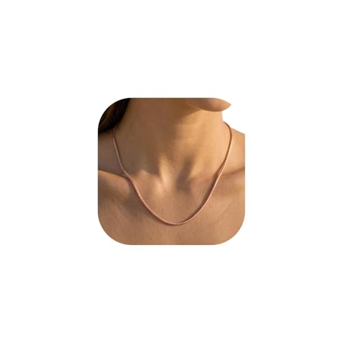 Collier chaîne serpent anti-noircissement en acier 316L or rose argent noir