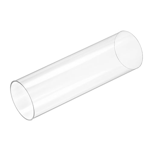 DMiotech 9.6" Clear Rigid Plastic Pipe 59mm x 63mm(2 1/2") Polycarbonate Tubing Round Tube for Lighting Water Plumbing