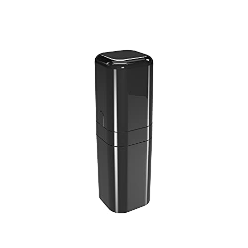 Porta Escova com tampa Splash, 6,5 x 6,5 x 22,5 cm, Preto, Coza