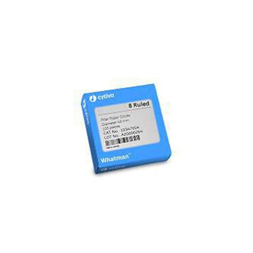 GE Bio-Sciences 10347008 Filter Paper, 8 Ruled, Circle, White Paper with Green Line, 70mm Diameter, Pack of 100