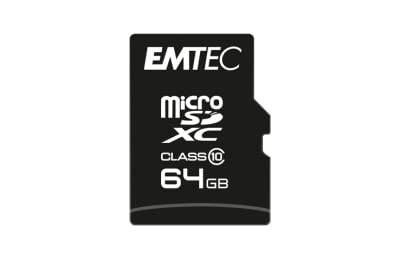 Emtec ECMSDM64GXC10CG Micro-SDXC 64GB Class 10 Classic SD Card