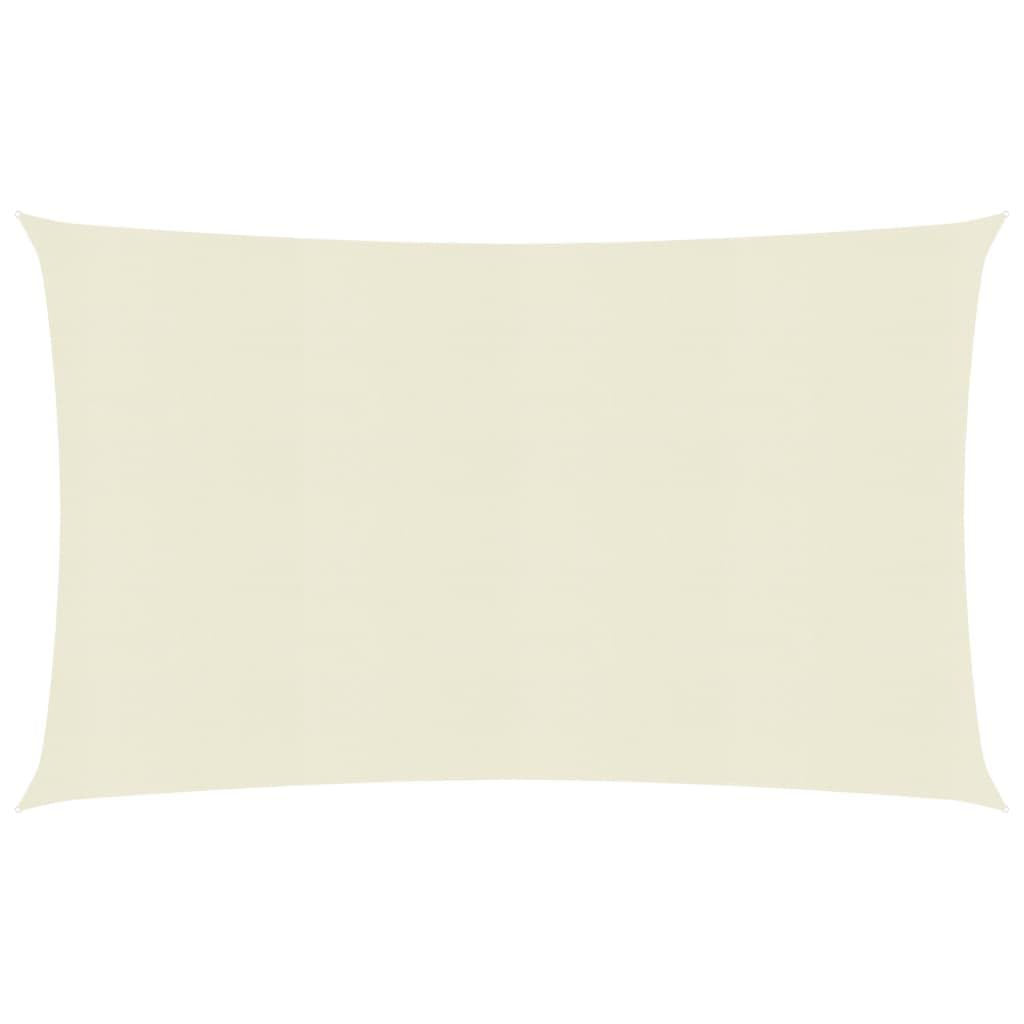 Voile d'ombrage 6x7 m Helloshop26 crème pour créer un coin de fraîcheur sur la terrasse